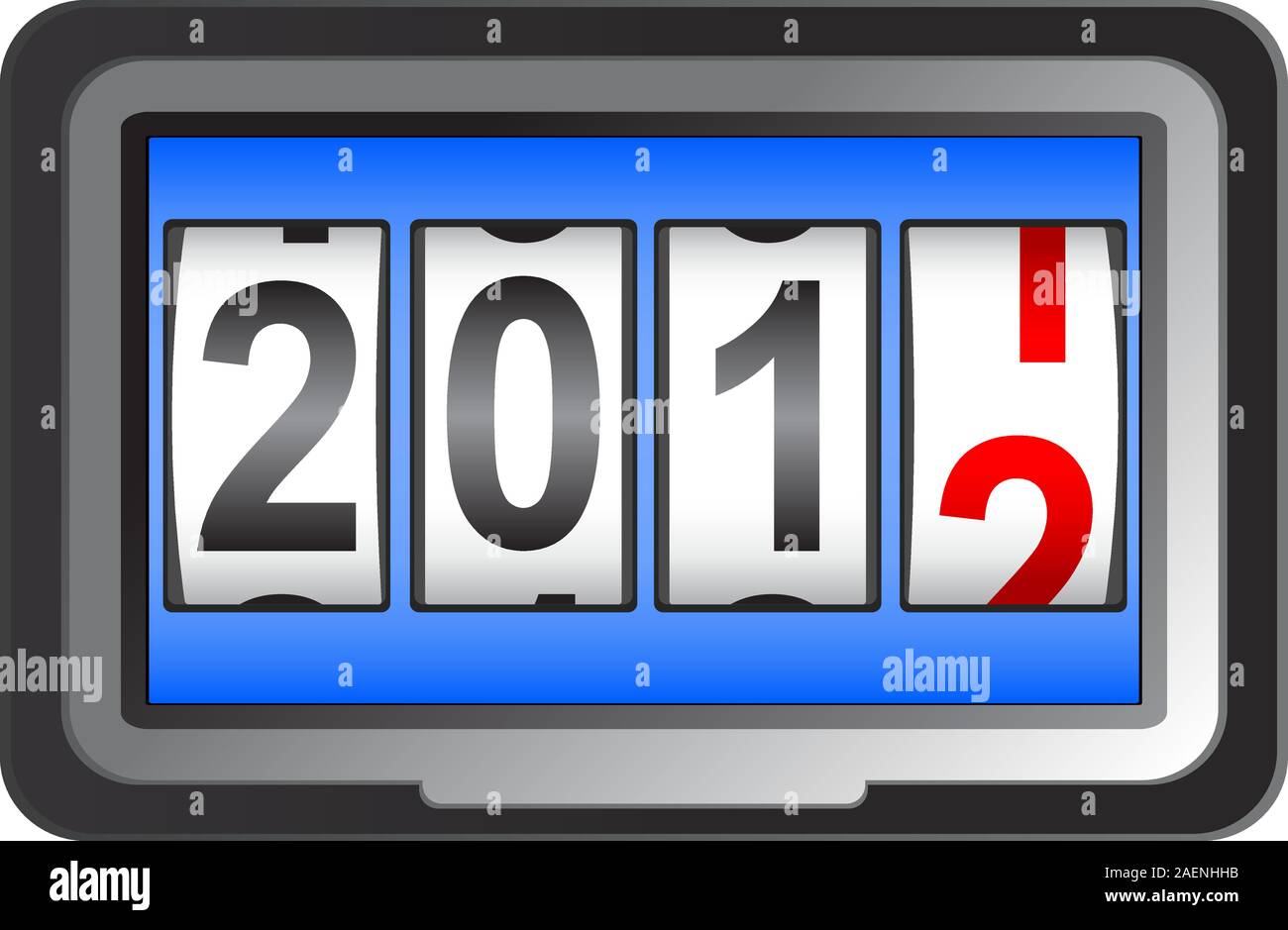 2012 New Year counter, vector. Stock Vector