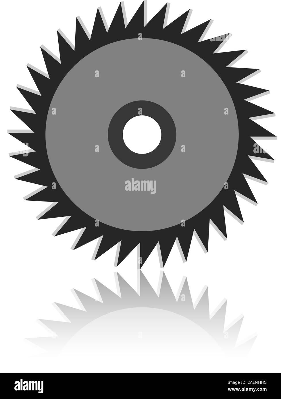 Circular saw blade on a white background. Vector illustration Stock