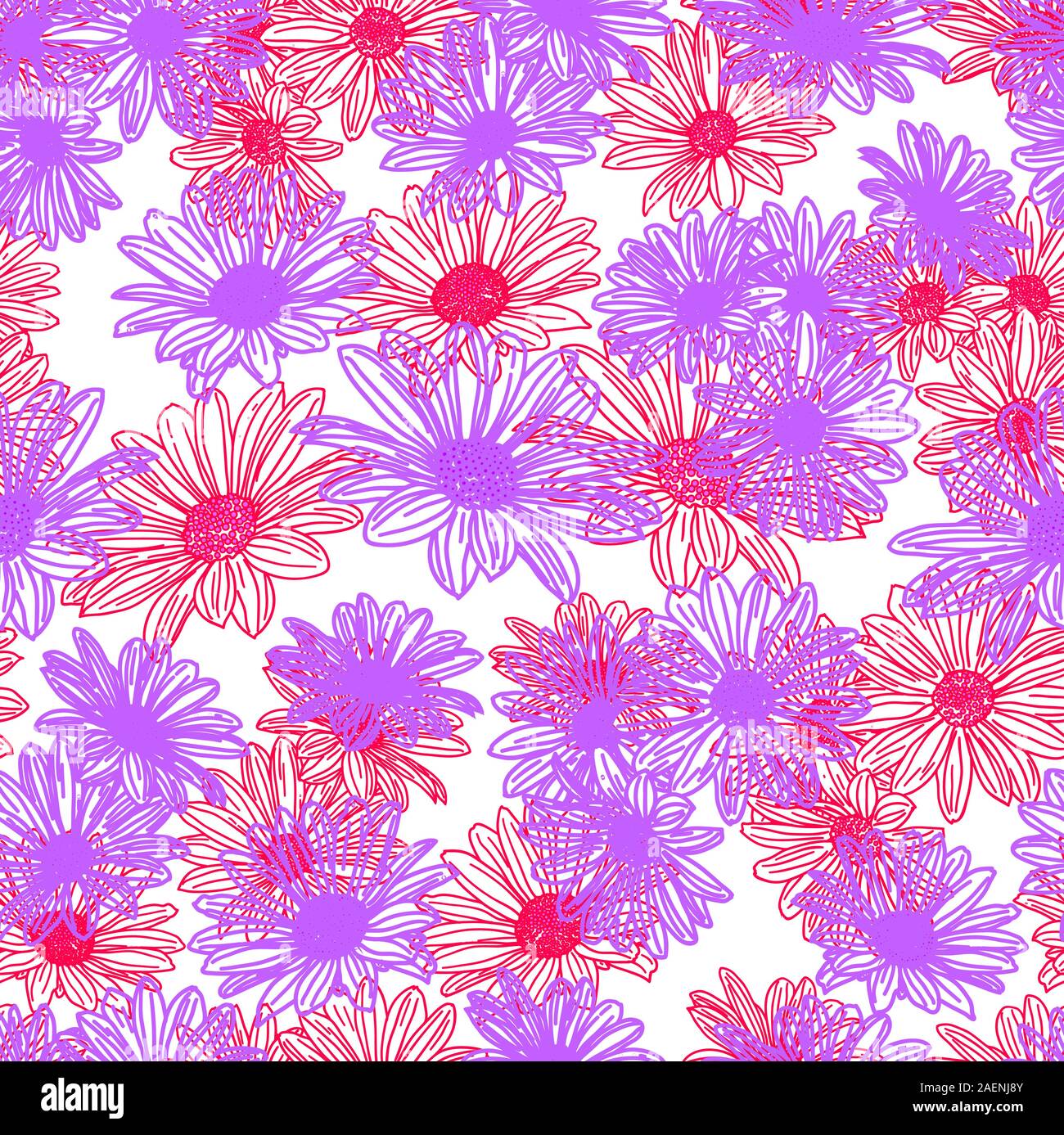Vector flower seamless background Stock Vector Image & Art - Alamy