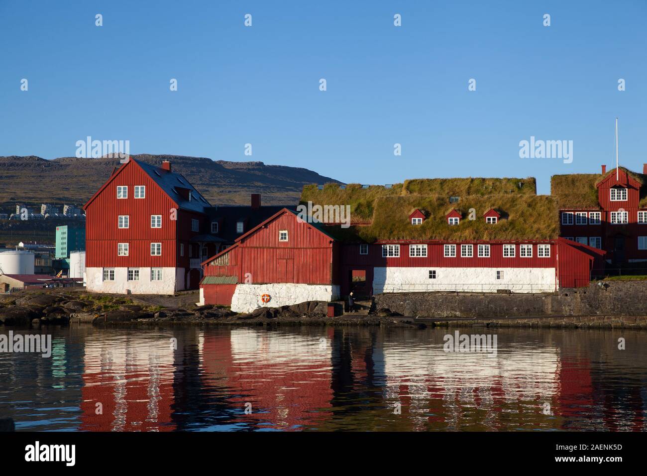 Torshavn, Faroe Islands, Denmark - 21 September 2019: Tinganes on a bright sunny day Stock Photo