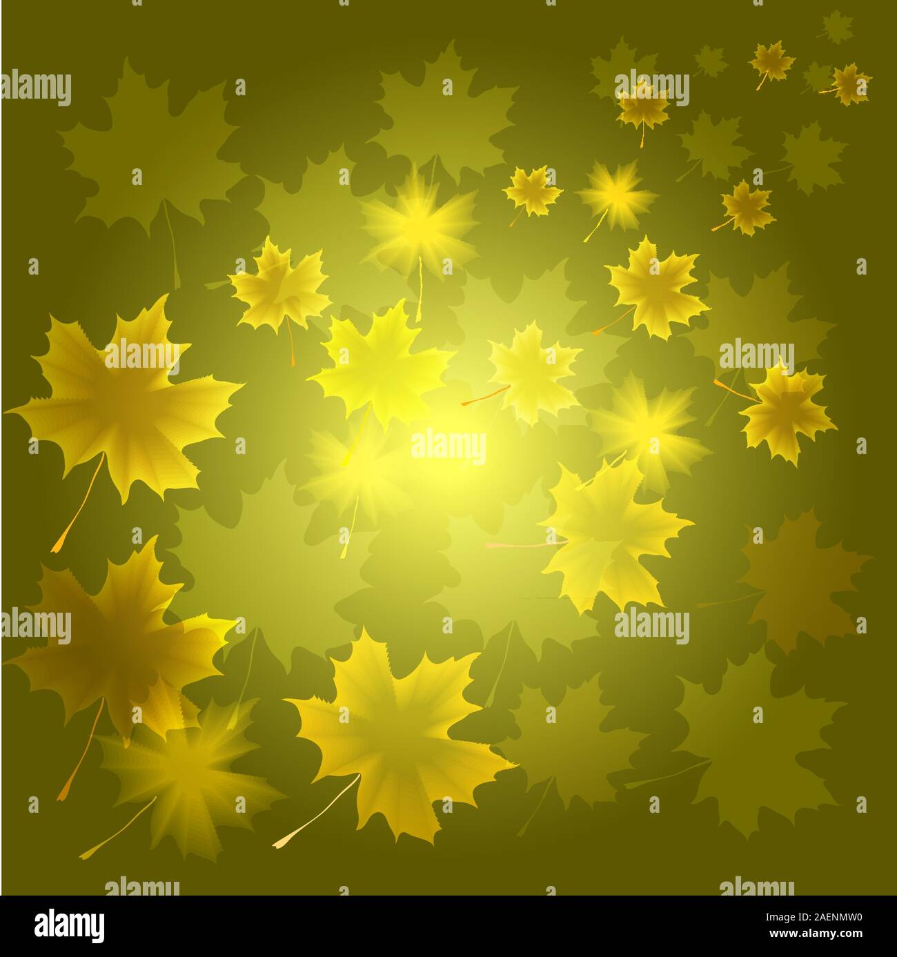 Abstract autumn background from flying leaves of a maple Stock Vector ...