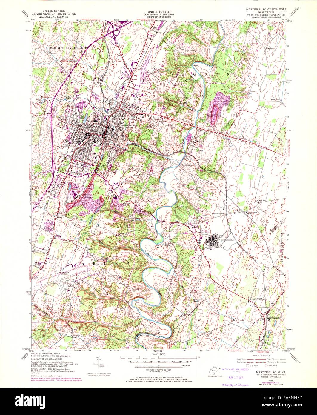 WV Martinsburg 701007 1955 24000 Stock Photo Alamy