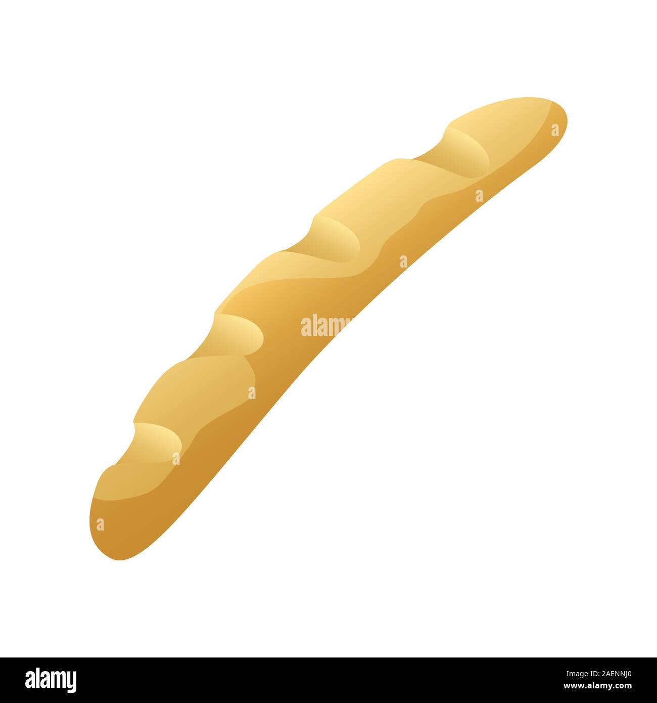 Vector illustration of French baguettes isolated on a white background Stock Vector