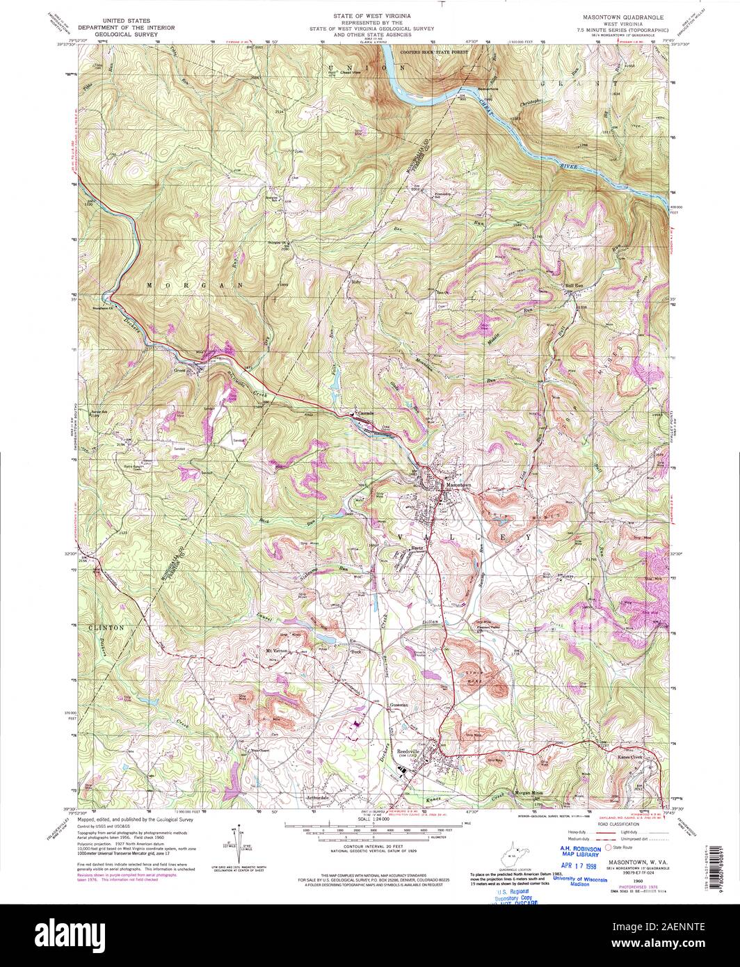 Map of masontown hires stock photography and images Alamy