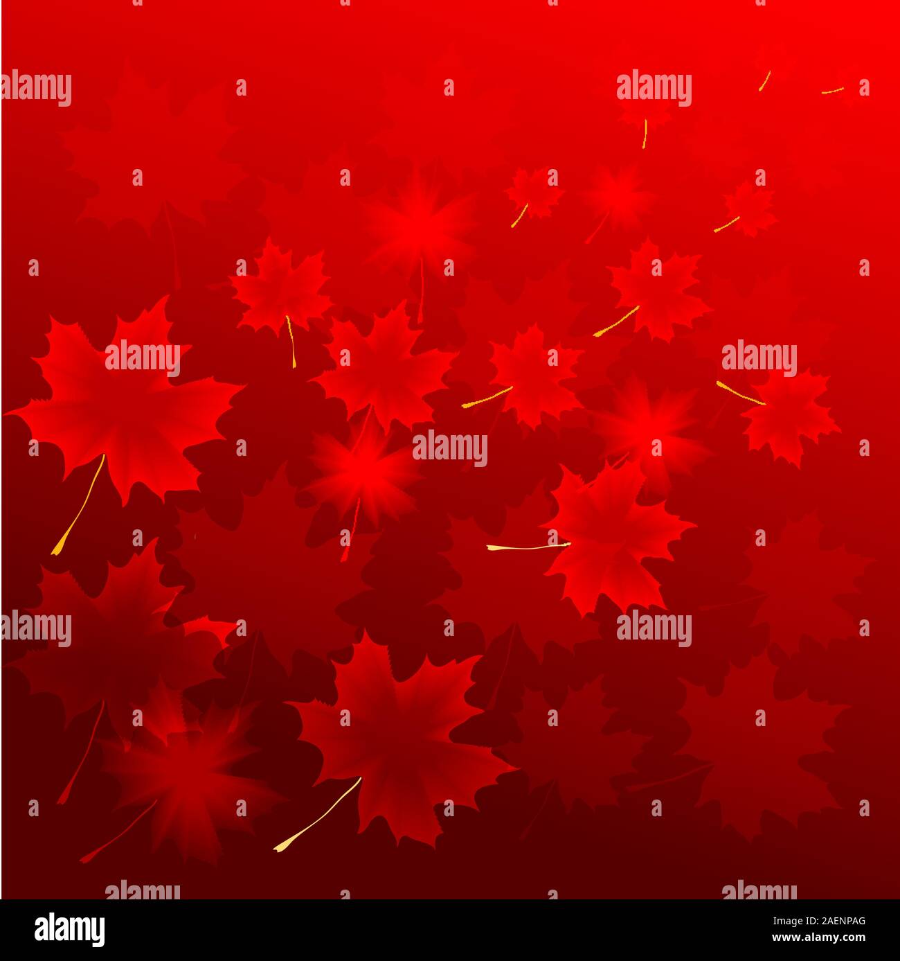 Abstract autumn background from flying leaves of a maple Stock Vector ...