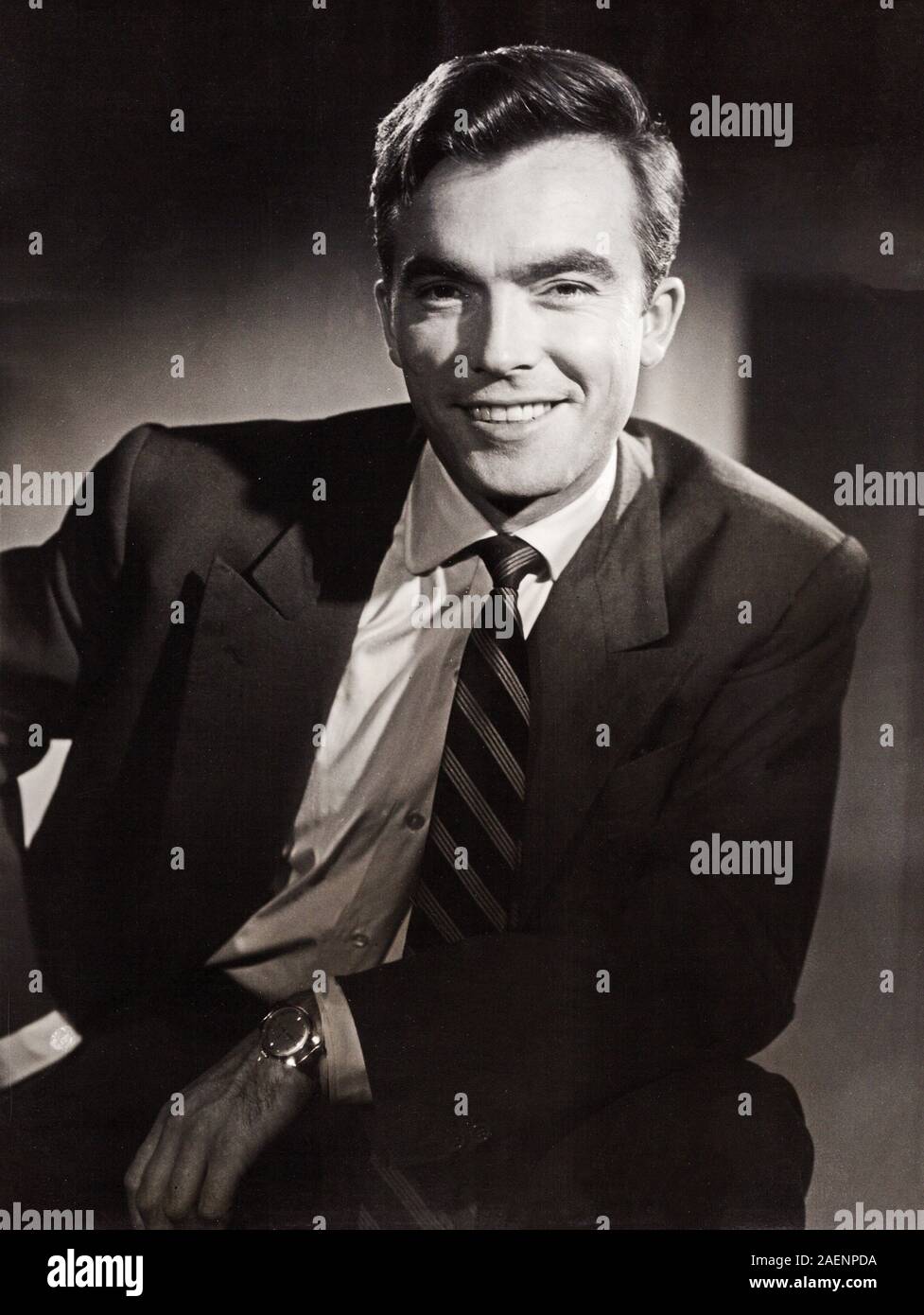 Erik Schumann, deutscher Schauspieler und Synchronsprecher, Deutschland um 1955. German actor Erik Schumann, Germany around 1955. Stock Photo