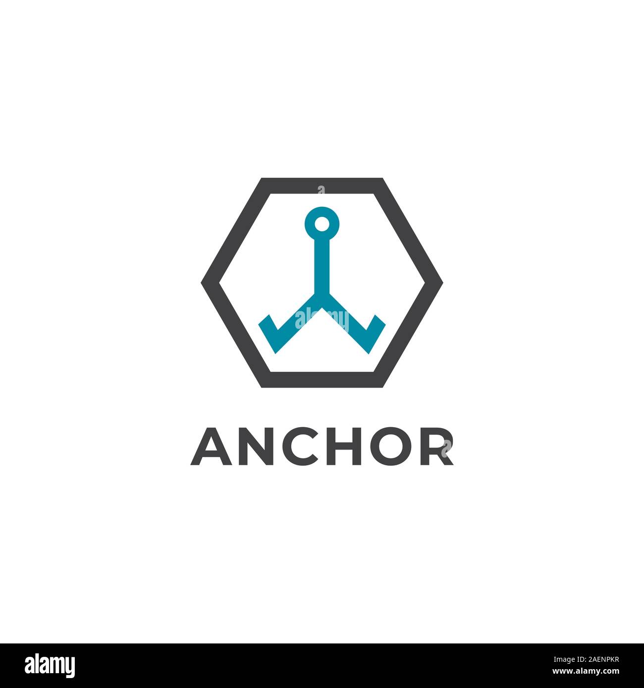 Anchor vector logo. Anchor vector icon. Anchor emblem. Anchor badge