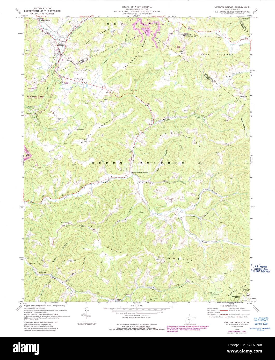 WV Meadow Bridge 701033 1969 24000 Stock Photo Alamy