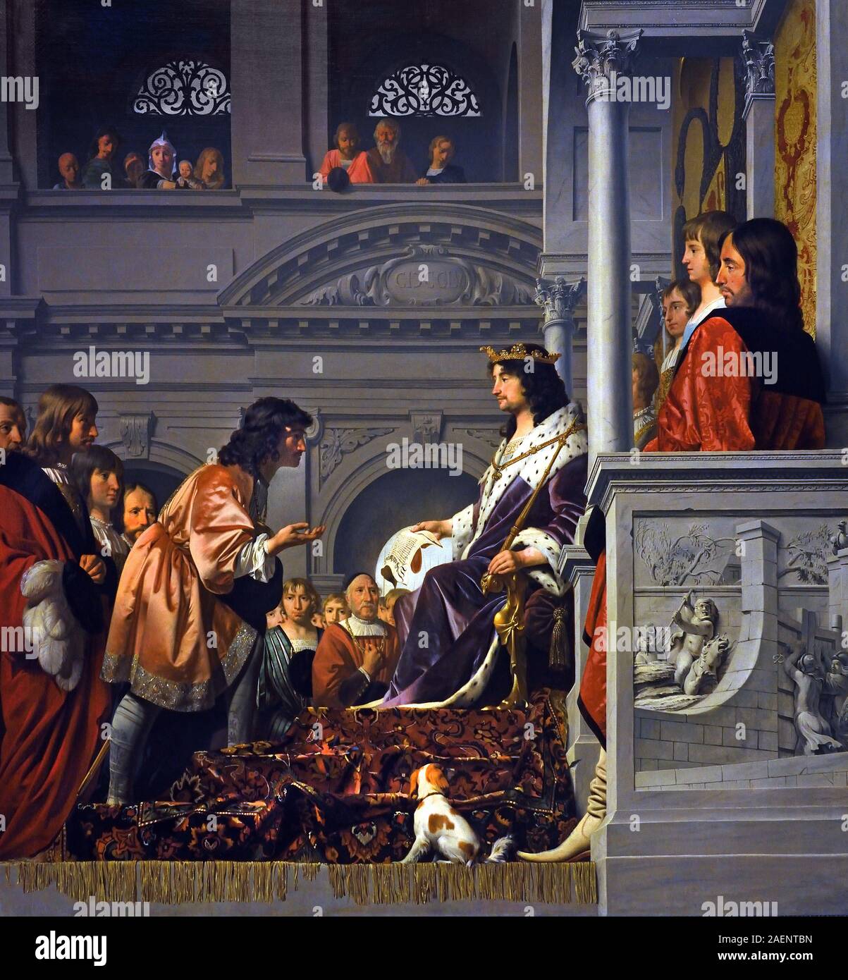 THE DELIVERY OF THE ORIGINAL CONDITION OF 1255 FROM GRAAF WILLEM II OF HOLLAND TO THE HEEM COUNCILS OF RHINLAND, 1655 CAESAR OF EVERDINGEN, Dutch, The Netherlands, Holland, Stock Photo