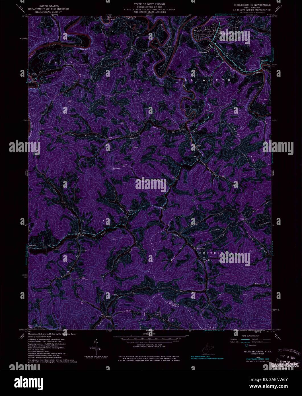 Map of middlebourne hires stock photography and images Alamy