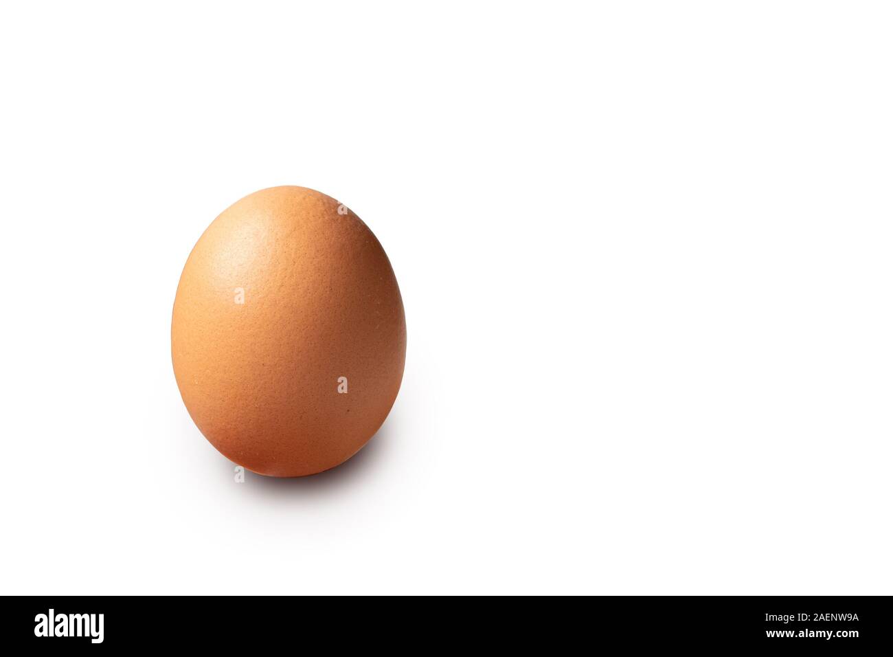 Single brown chicken egg isolated on a white background cutout Stock Photo