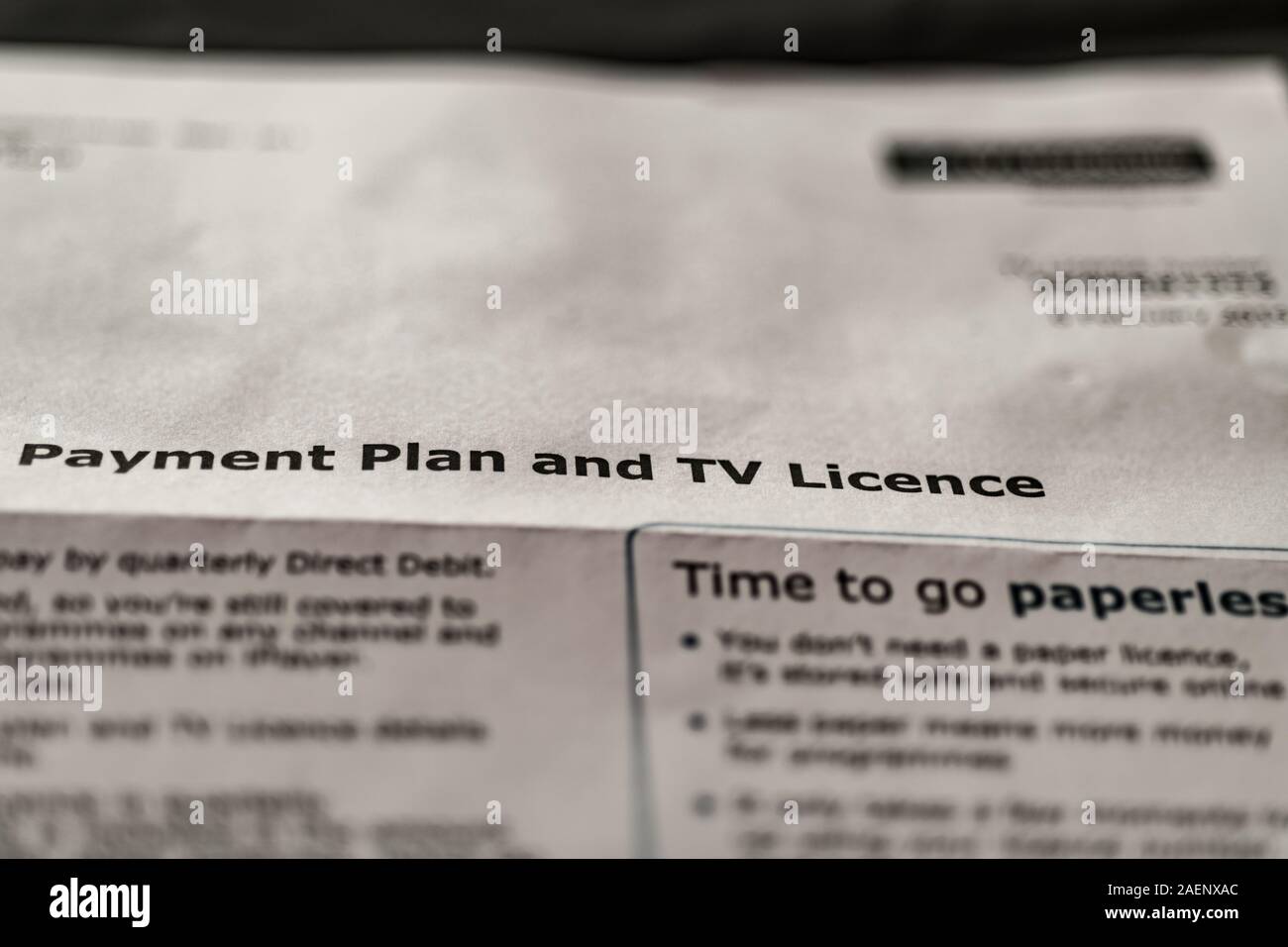 TV License UK Stock Photo Alamy