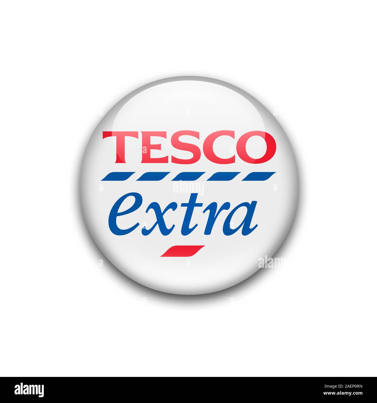 Tesco extra logo Stock Photo