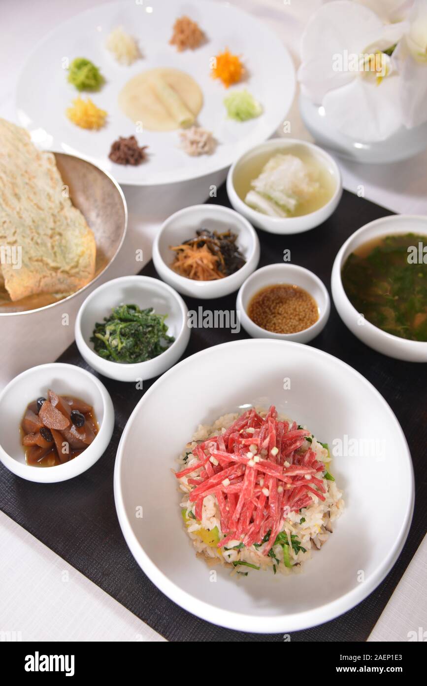 rice soup and side dish Stock Photo - Alamy