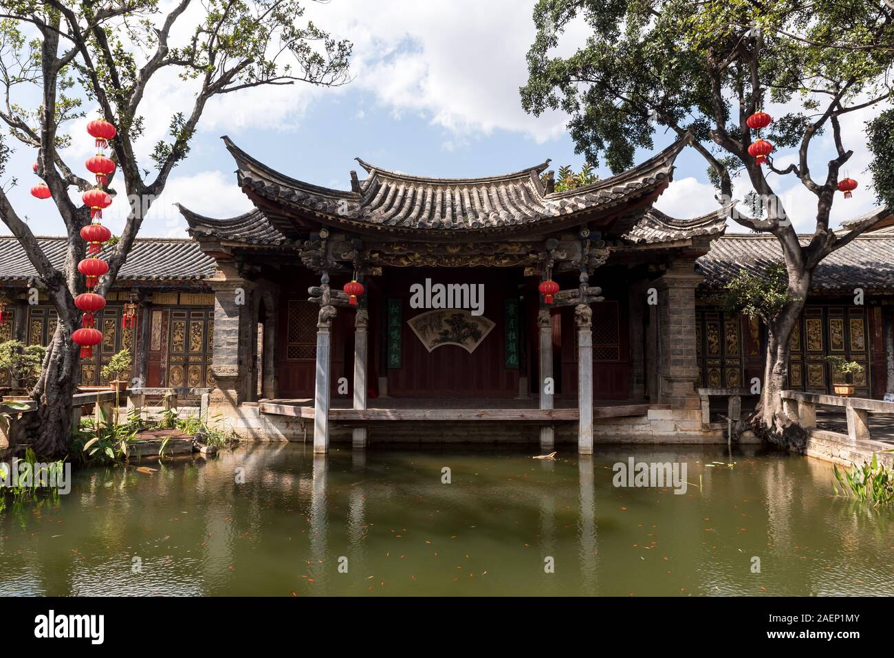 March 7, 2019: Zhu family garden in the traditional chinese town of Jianshui, China Stock Photo