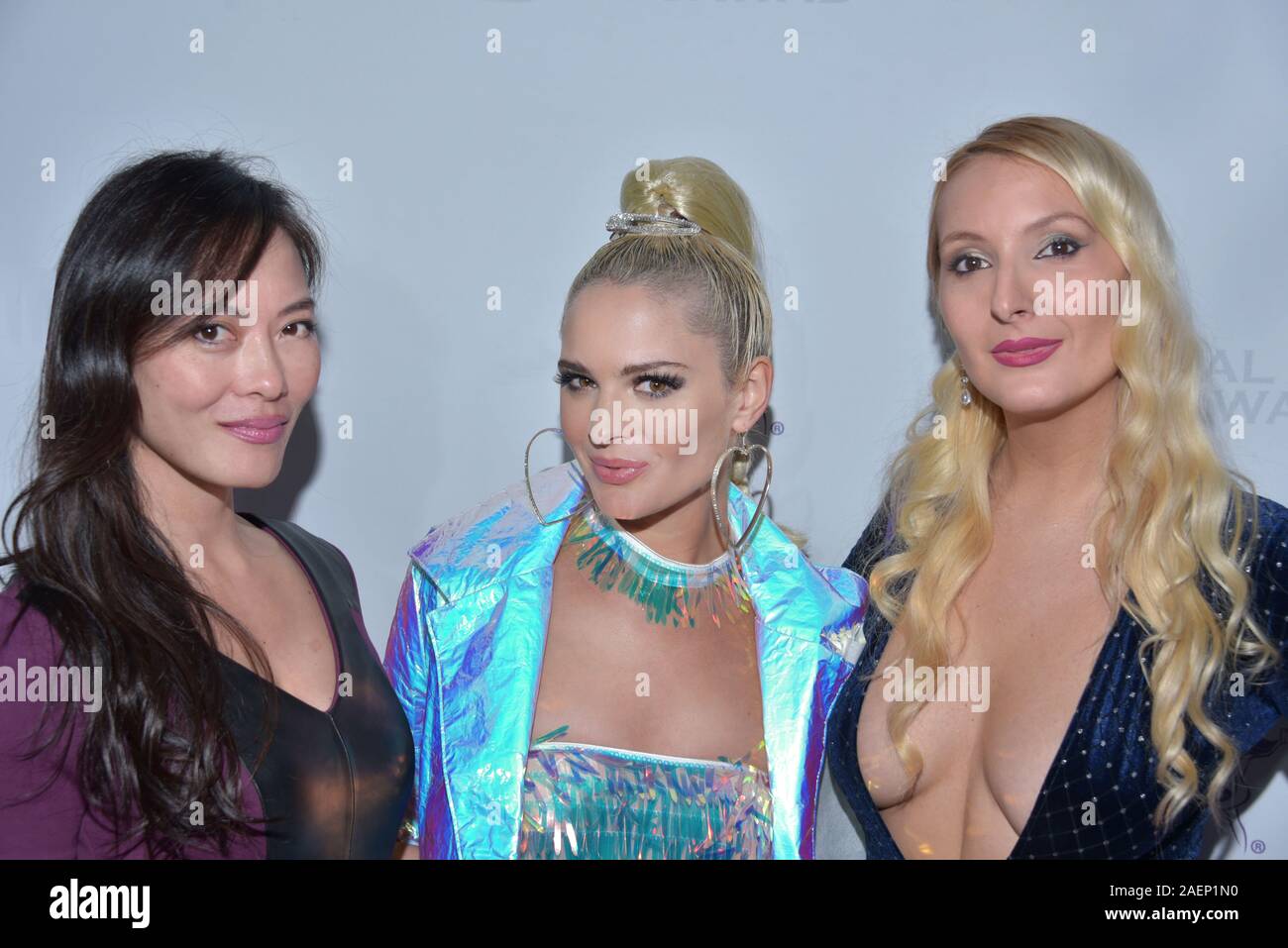 HOLLYWOOD, CA - DECEMBER 04: Models Ava Capra and Kasey Konkel   attends the 'Babes in Toyland' Christmas Toy Drive' on December 4, 2019 in Hollywood Stock Photo