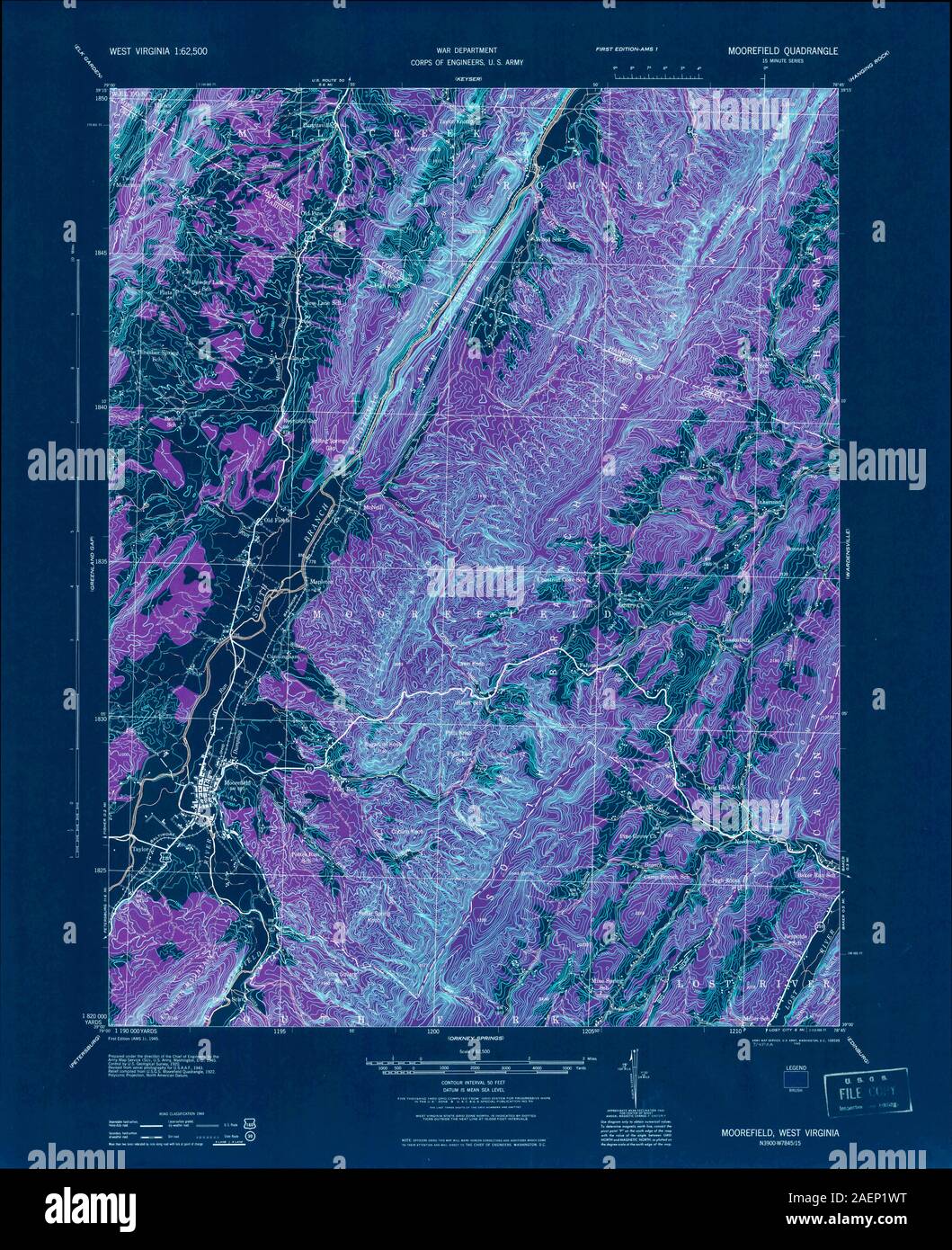 WV Moorefield 253713 1945 62500 Inverted Stock Photo Alamy