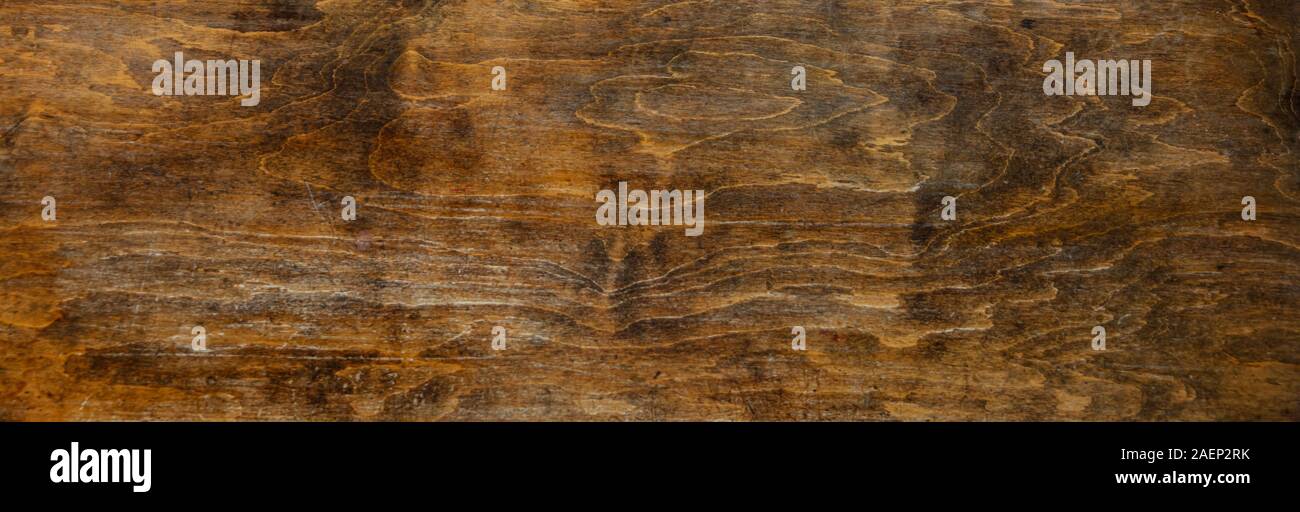 Wood background, texture. Wooden chestnut board, desk, furniture material, banner Stock Photo