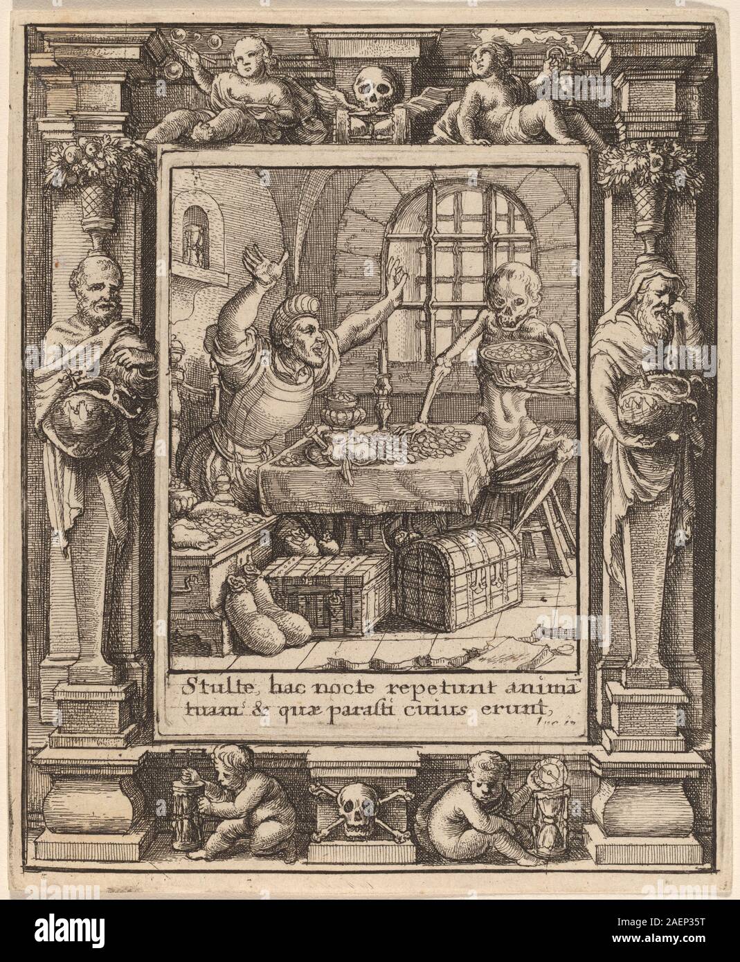 Miserly Ruler An engraving by Wenceslaus Hollar after Hans Holbein the Younger and ...