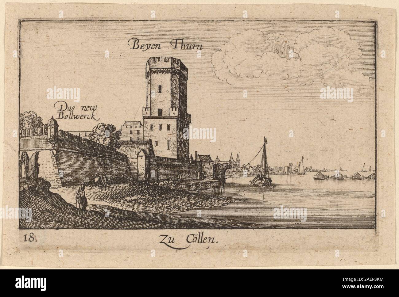 Wenceslaus Hollar, Cologne, 1635, Cologne; 1635 date Stock Photo