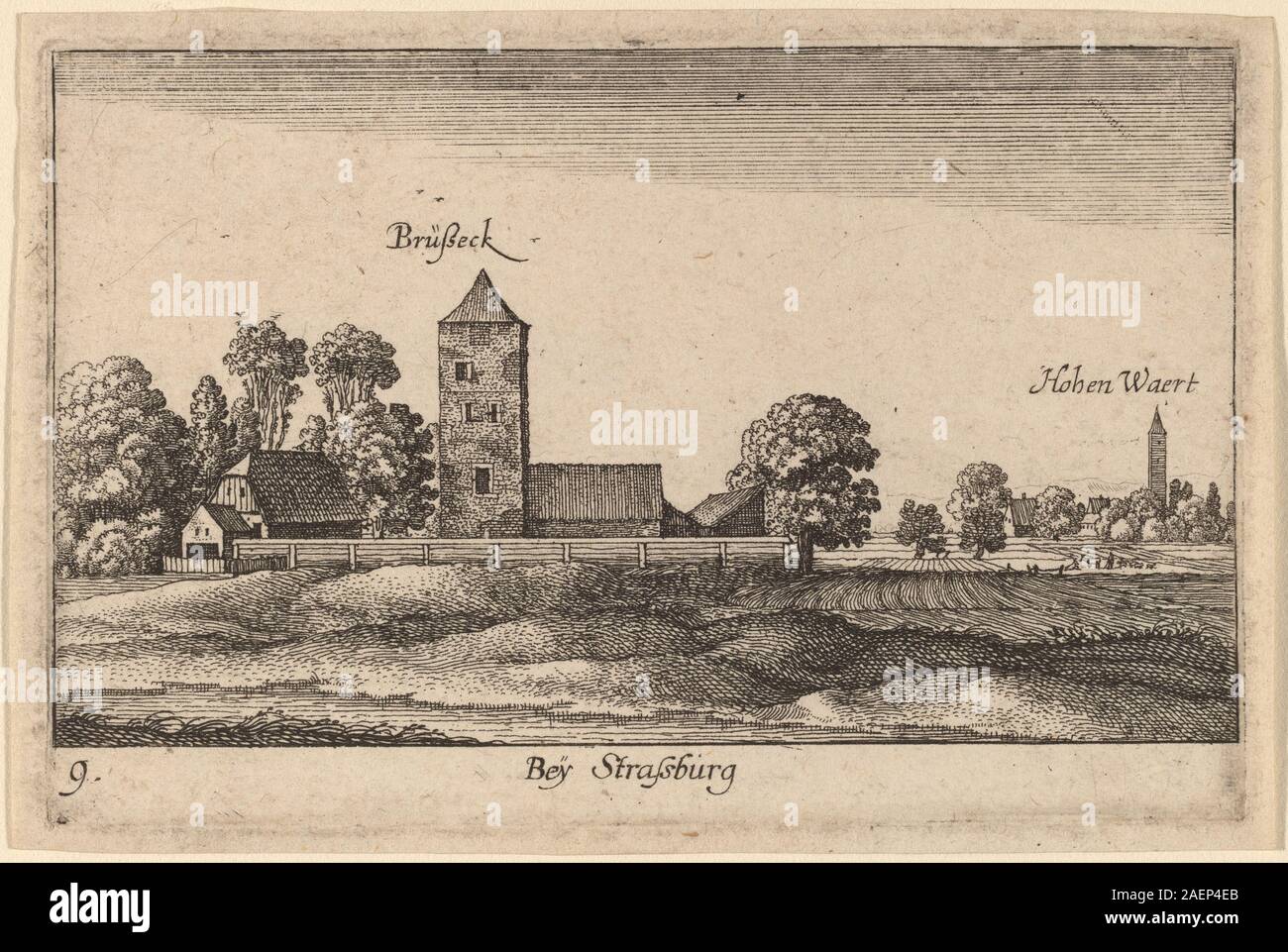 Wenceslaus Hollar, Strasbourg, 1635, Strasbourg; 1635 date Stock Photo