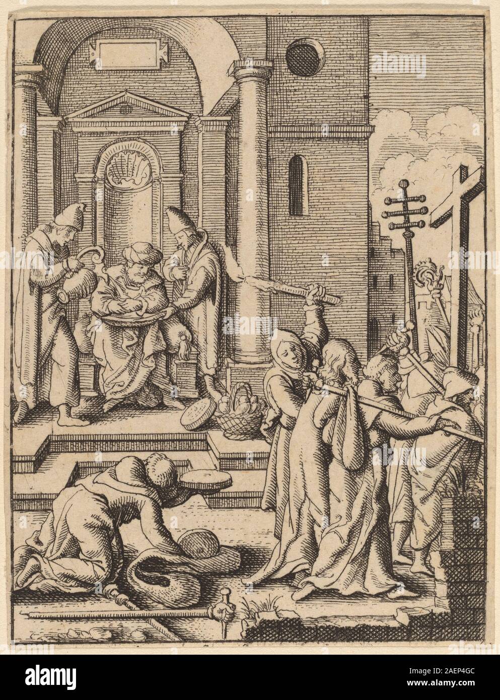 Wenceslaus Hollar, The Washing of Hands, The Washing of Hands Stock Photo