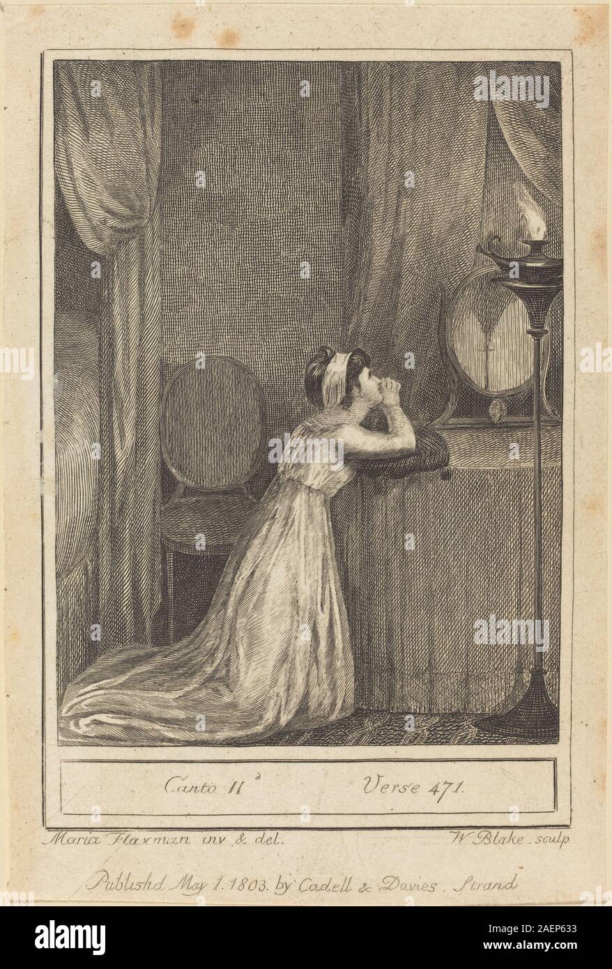 William Blake after Mary Ann Flaxman, Canto II, Verse 471, 1803, Canto