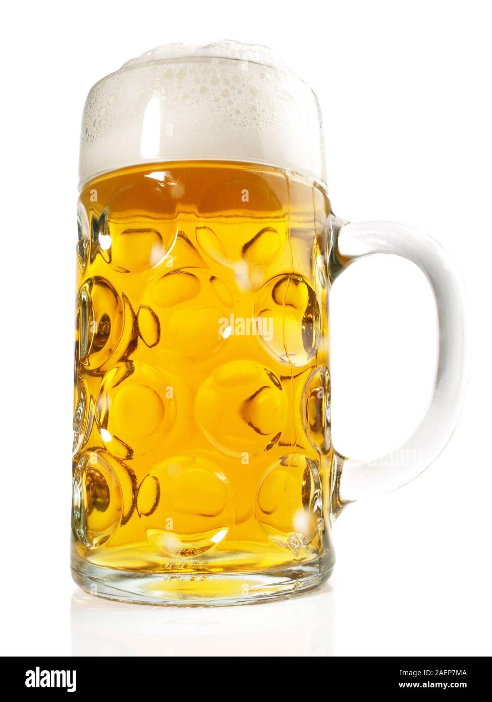 Bavarian Beer on white Background Stock Photo