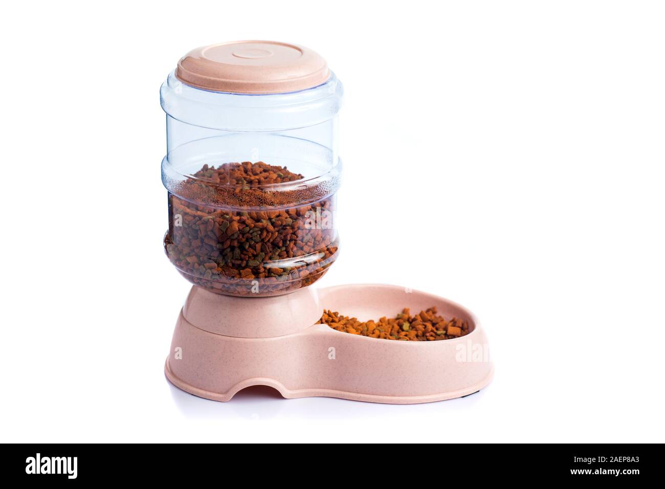Pet Dry Food Storage Meal Feeder Dispenser or pet food dispenser on a