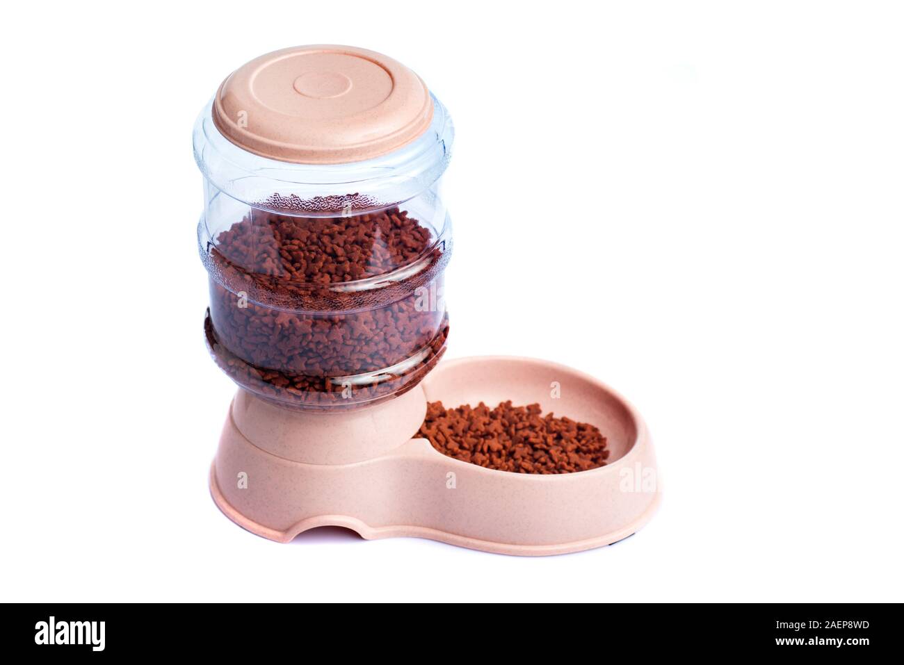 Pet Dry Food Storage Meal Feeder Dispenser or pet food dispenser on a