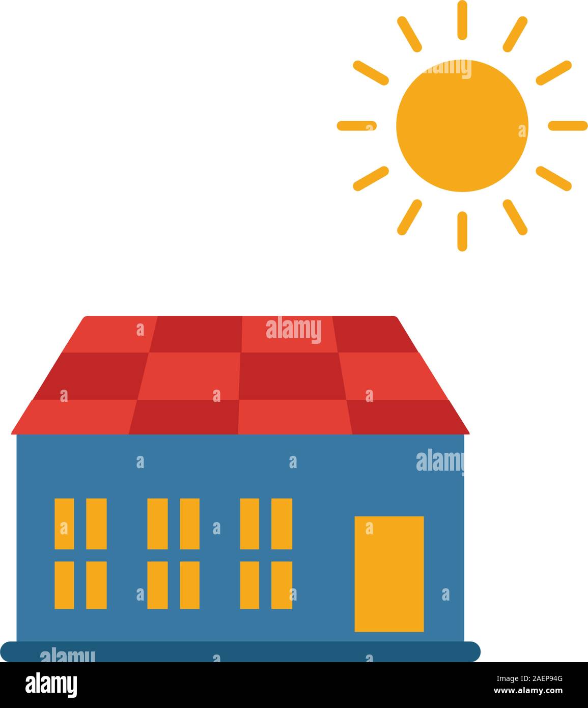 Solar Battery Roof icon. Simple element from smart devices icons collection. Creative Solar Battery Roof icon ui, ux, apps, software and infographics Stock Vector