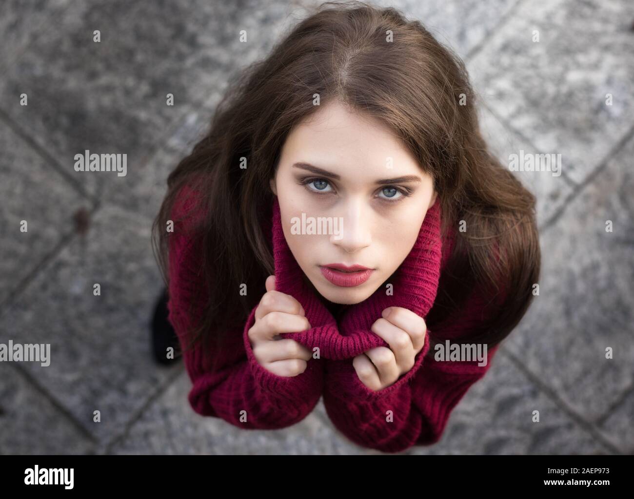 A woman around the city Stock Photo