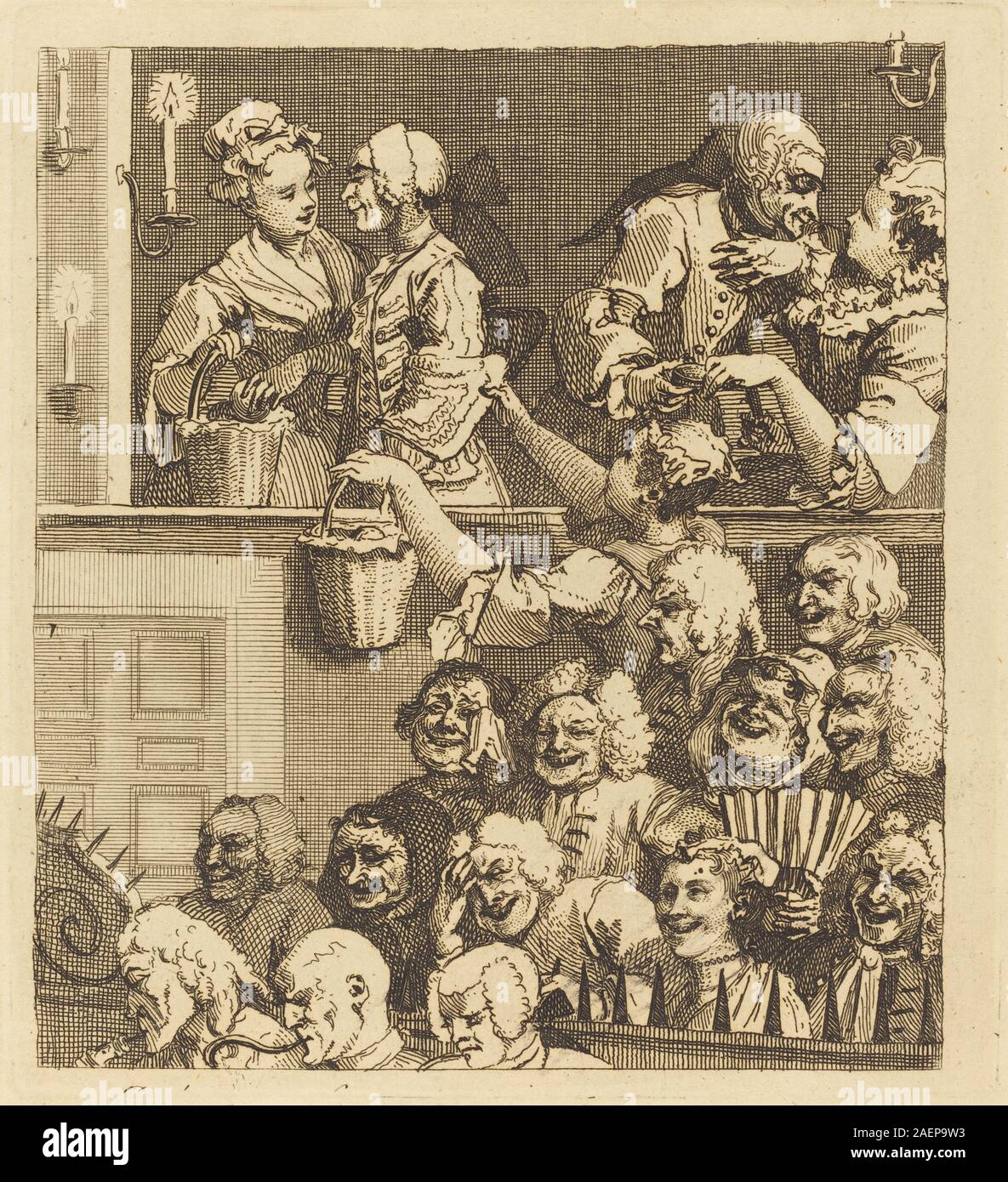 William Hogarth, The Laughing Audience, 1733, The Laughing Audience; 1733 date Stock Photo