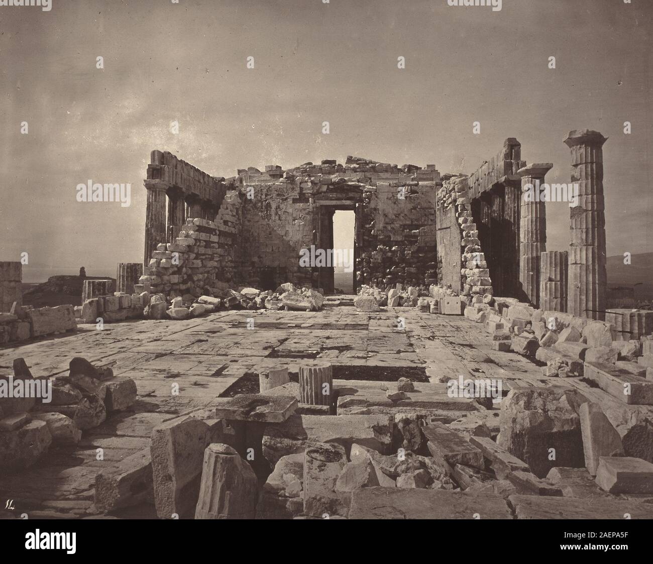 William James Stillman, The Acropolis of Athens, plate 14, 1869-1870, The Acropolis of Athens, plate 14; 1869/1870 Stock Photo