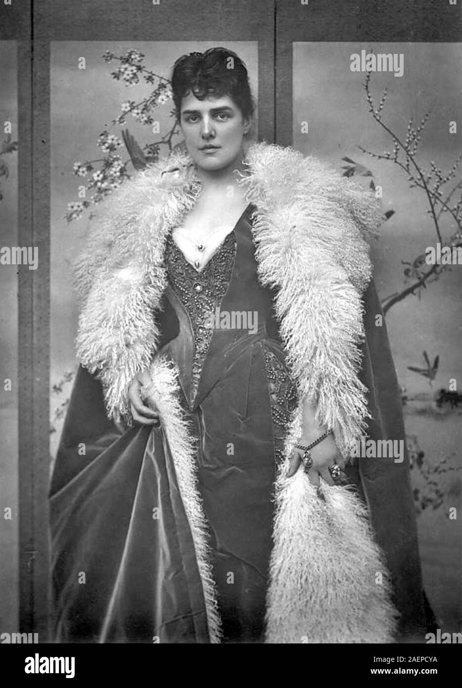 JENNIE SPENCER-CHURCHILL - Lady Randolph Churchill - (1854-1921) wife of Randolph Churchill and mother of Winston  about 1890 Stock Photo