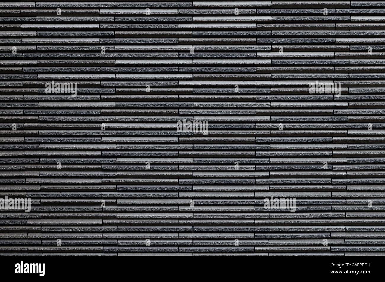 Black modern brick wall for pattern and background Stock Photo