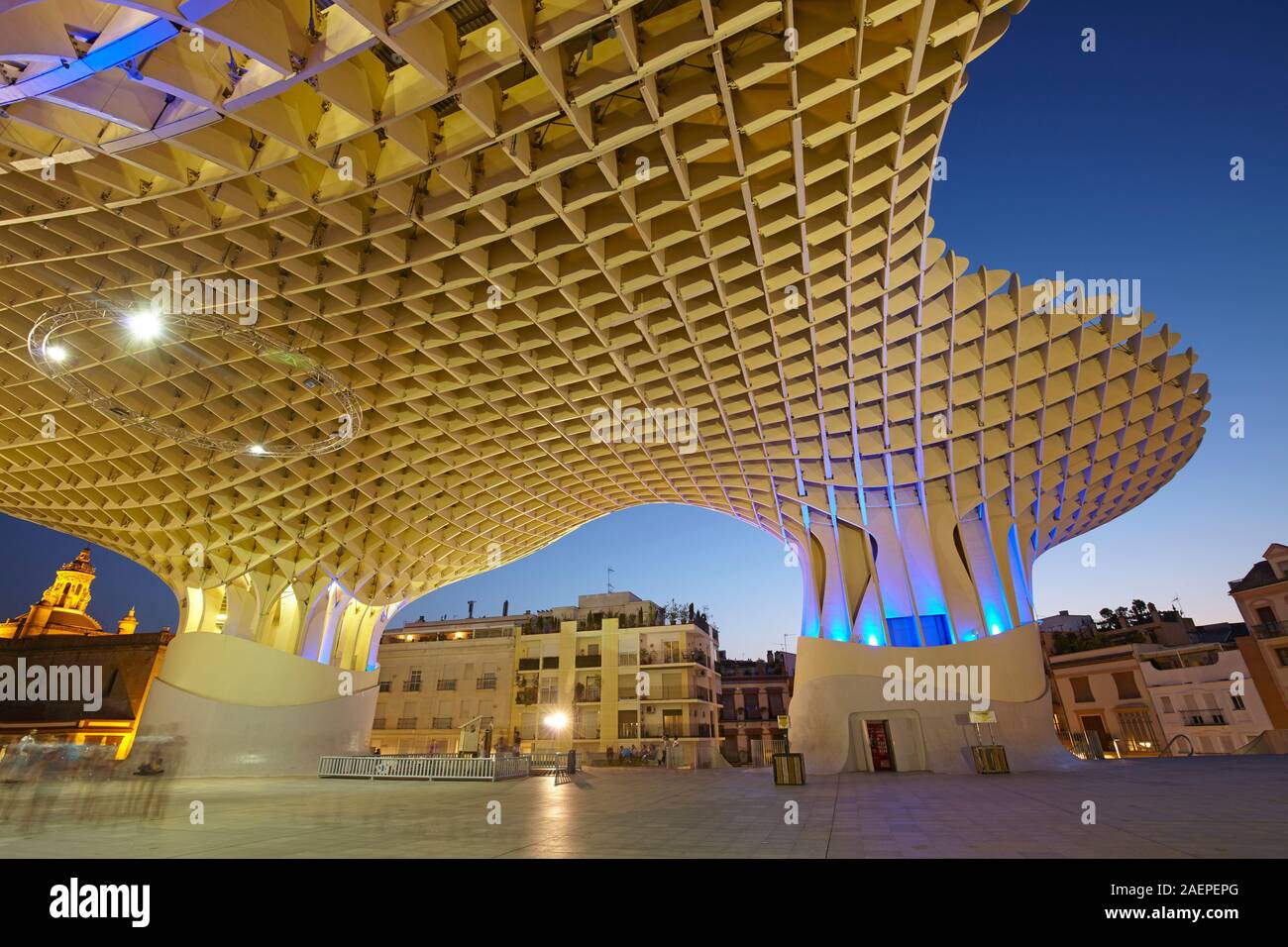 The wooden structure of the Metropol Parasol in Seville, Spain Stock Photo