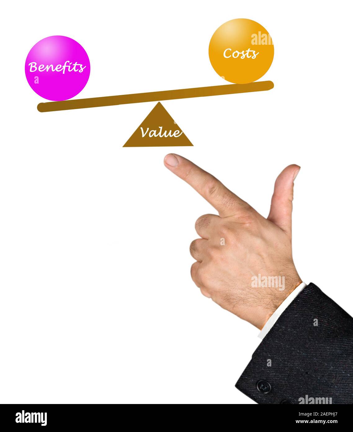 Balance between cost and benefits Stock Photo Alamy
