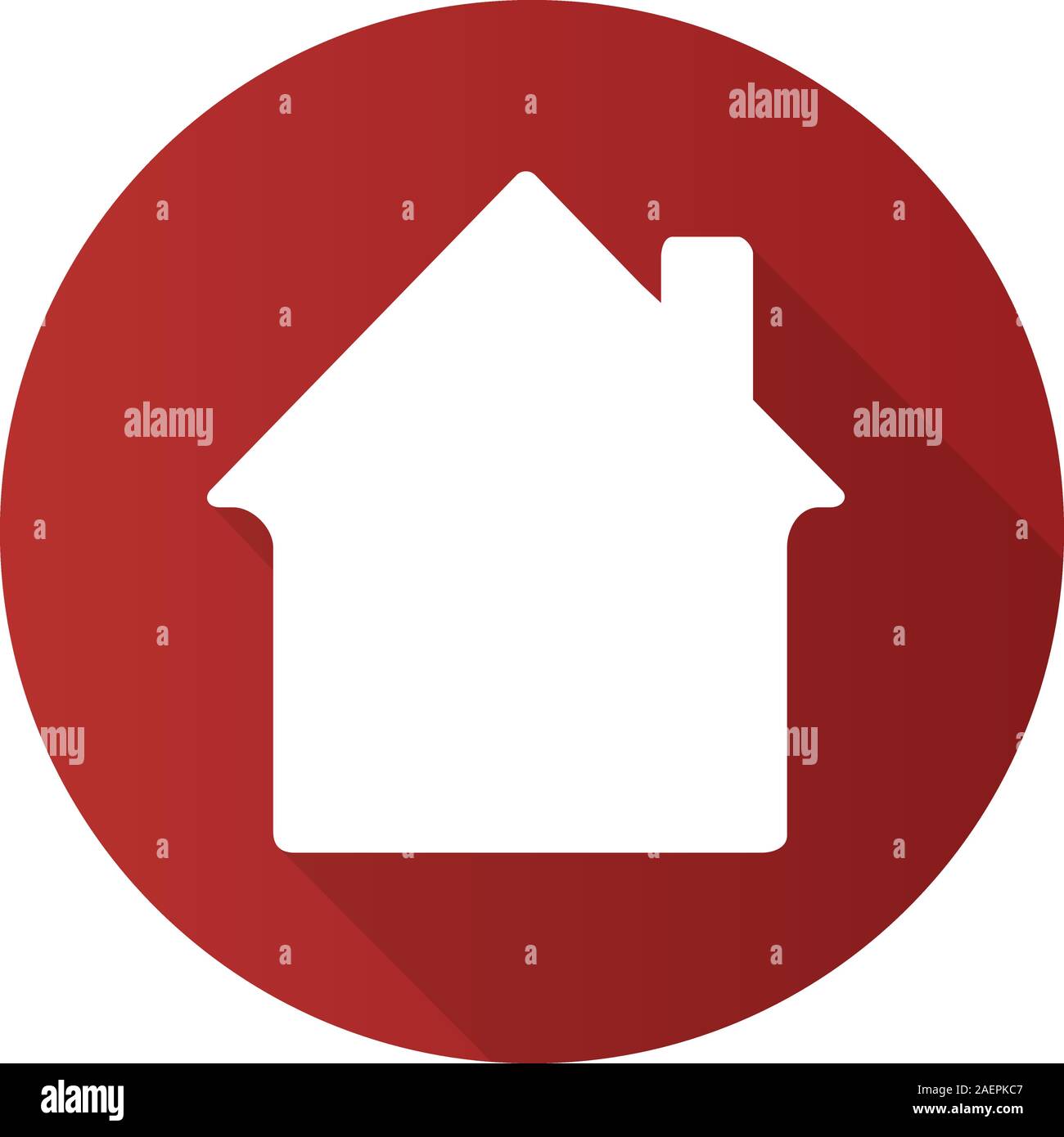House flat design long shadow glyph icon. Cottage, home building ...