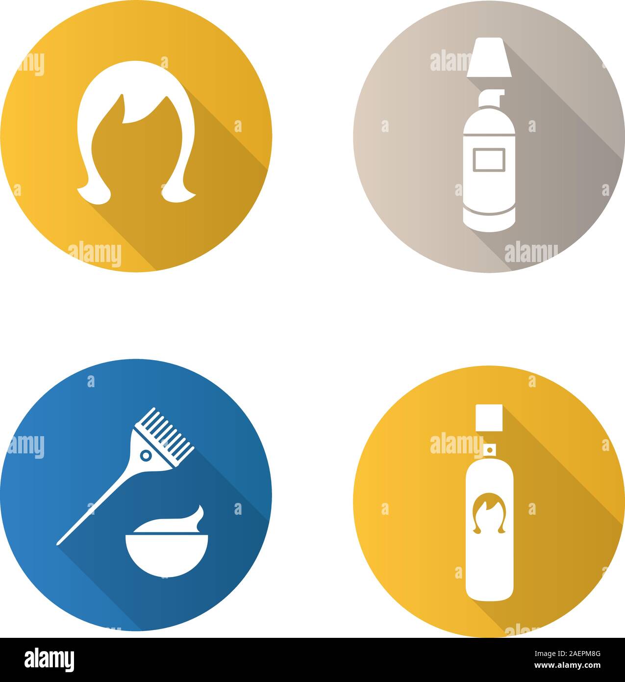Hair care accessories. Flat design long shadow glyph icons set. Vector silhouette illustration Stock Vector Image & Art - Alamy Hair care accessories. Flat design long shadow glyph icons set. Vector silhouette illustration Stock Vector Image & Art - Alamy