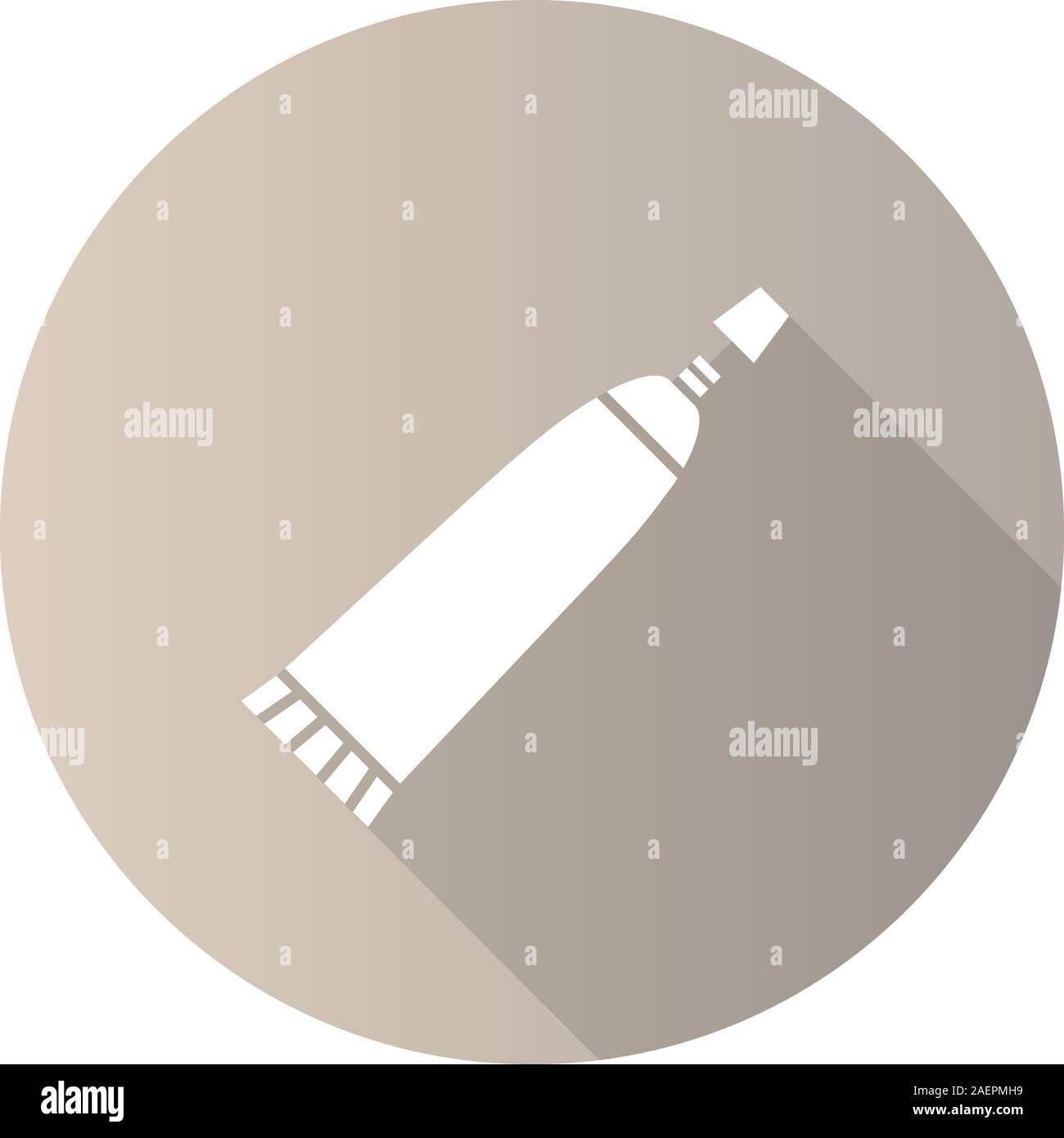 Toothpaste flat design long shadow glyph icon. Cream tube. Vector ...