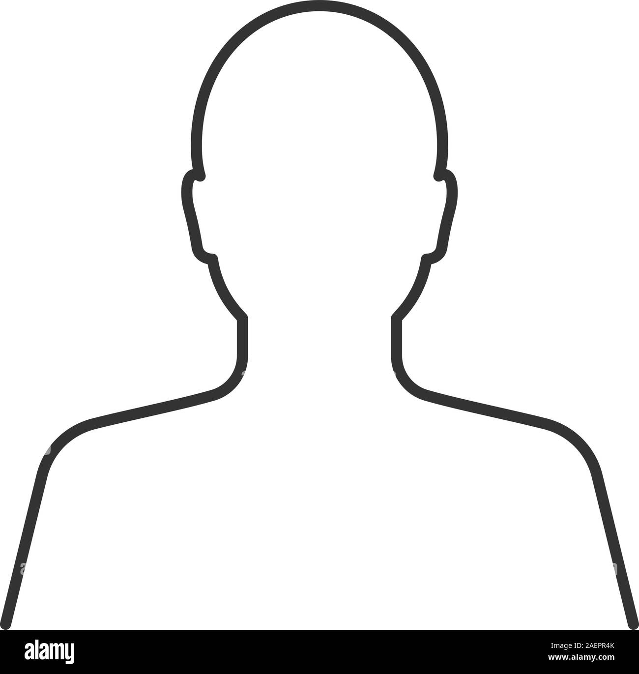 User linear icon. Human head. Thin line illustration. Profile contour