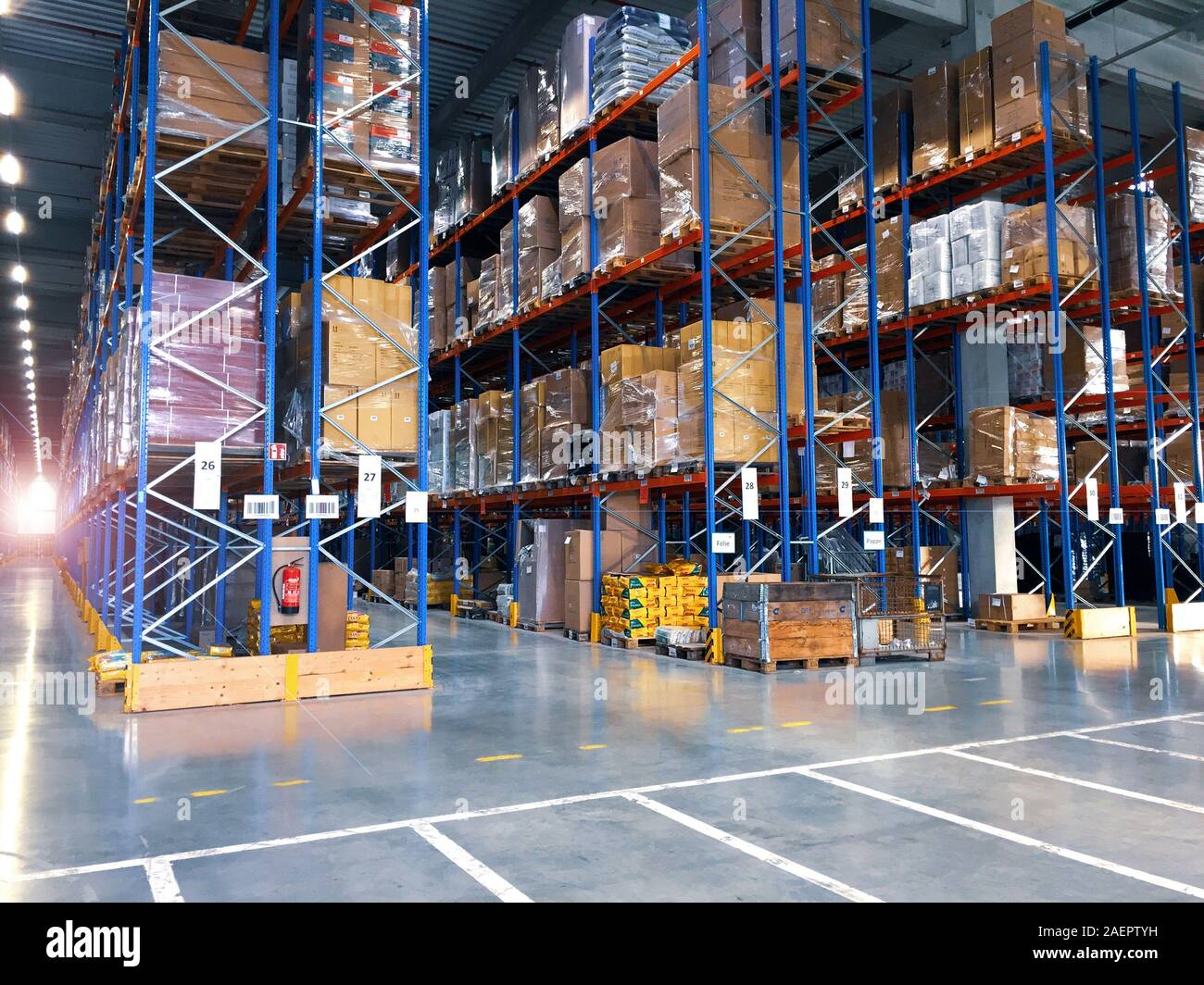 Large industrial warehouse. Warehouse space Stock Photo Alamy