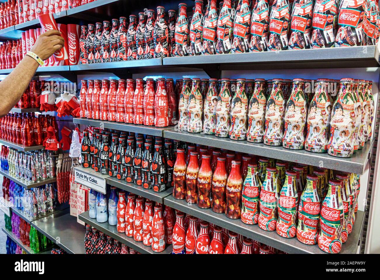 Orlando Florida Lake Buena Vista Downtown Disney Springs Outdoor Shopping Plaza Mall Coca Cola Store Brand Products Display Sale Souvenirs Custom Coll Stock Photo Alamy