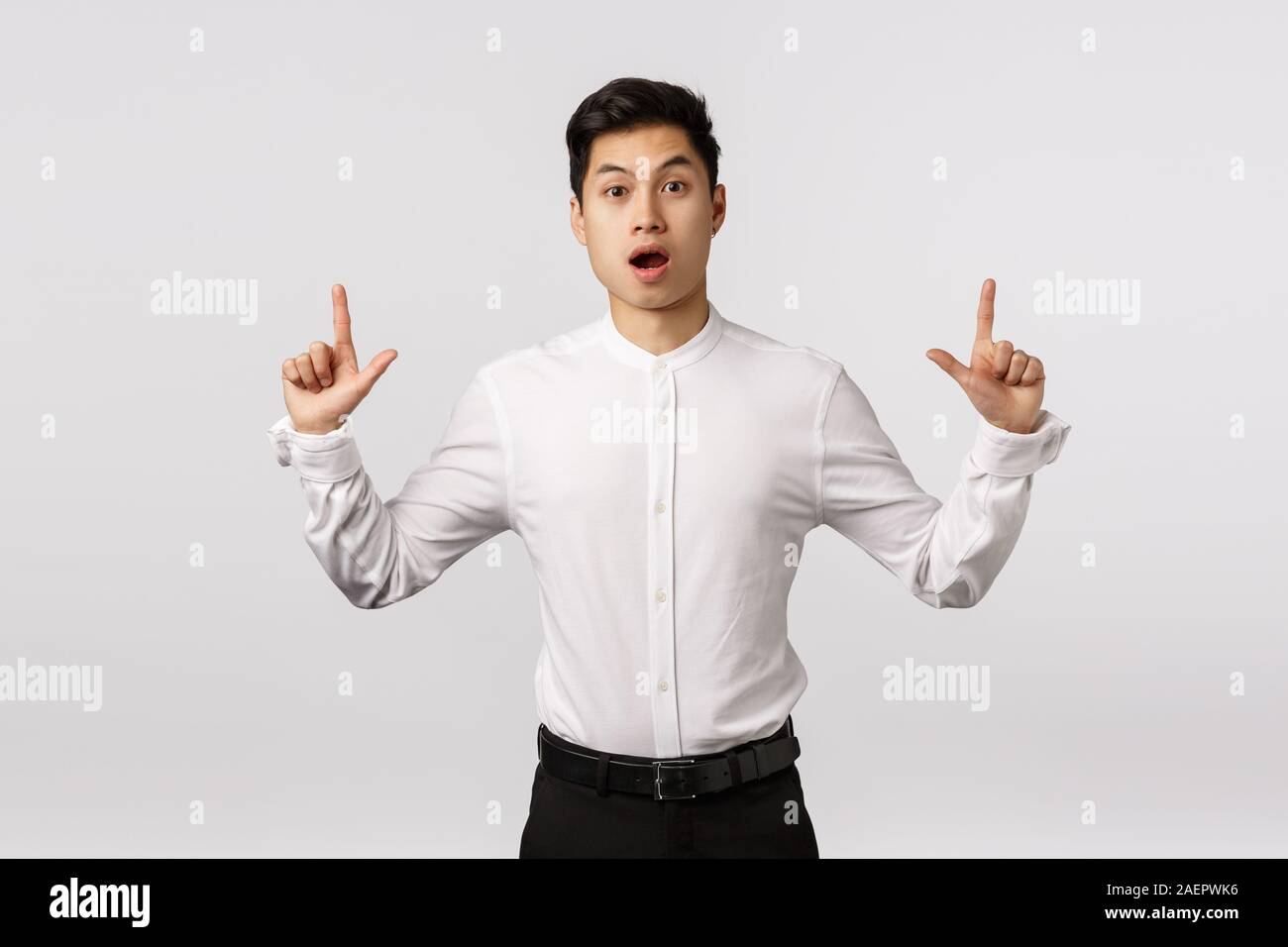 Fascinated Impressed And Surprised Attractive Asian Guy With