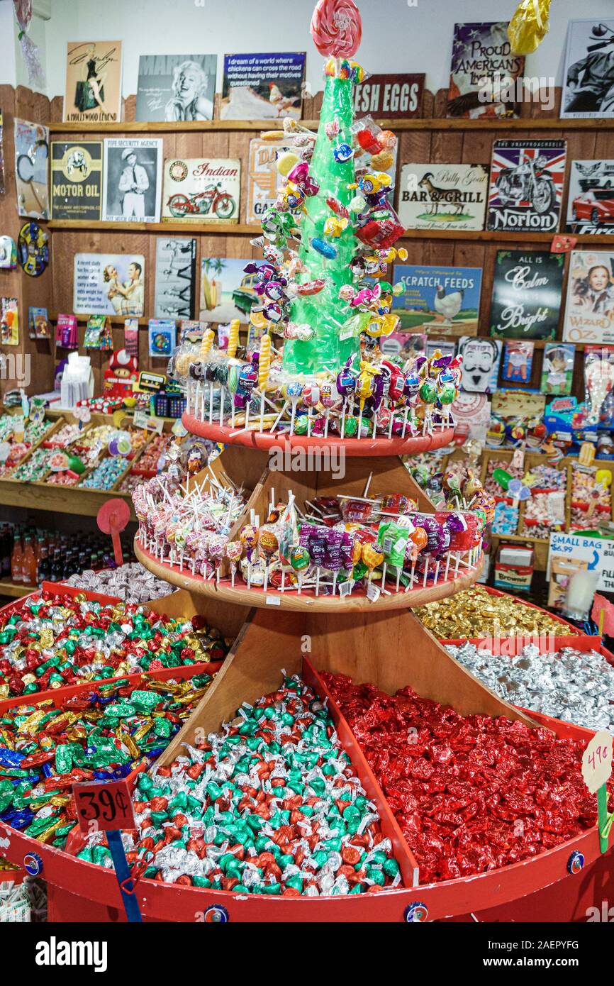 Orlando Winter Park Florida,Rocket Fizz Soda Pop & Candy Shop,candy specialty store,retro,60s nostalgia nostalgic retro,old-fashioned trend,interior i Stock Photo