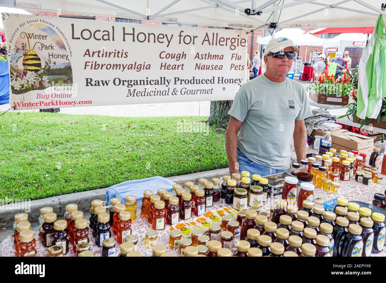 Market stall selling honey hires stock photography and images Alamy