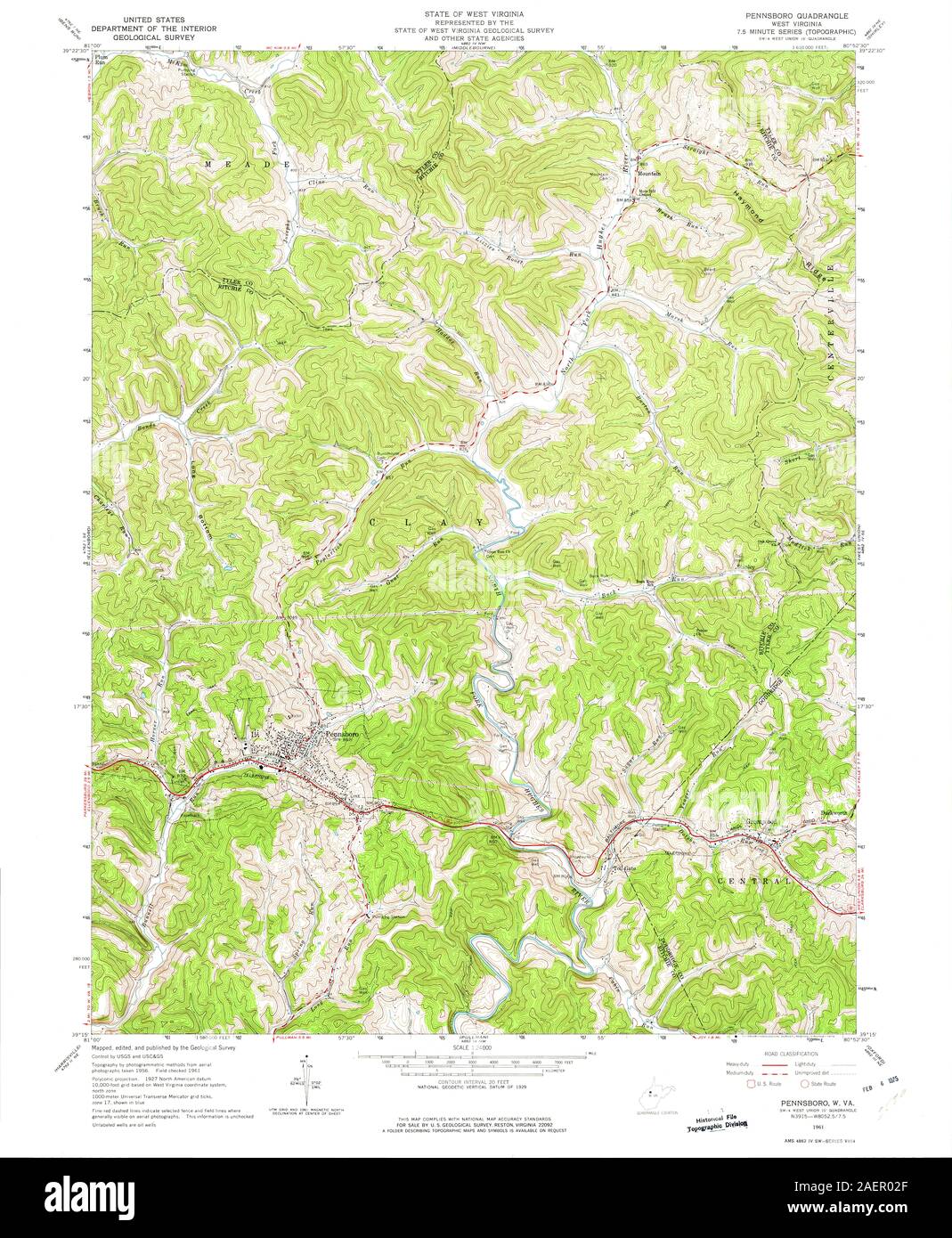 Map of pennsboro hires stock photography and images Alamy