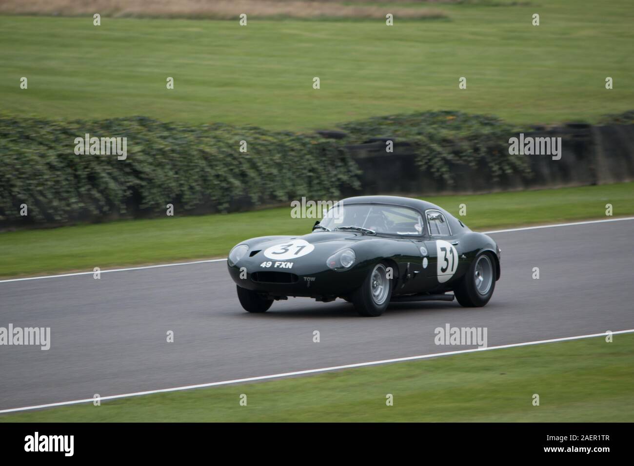 Lister Jaguar RAC TT Celebration Goodwood Motor racing Chichester West Sussex Stock Photo