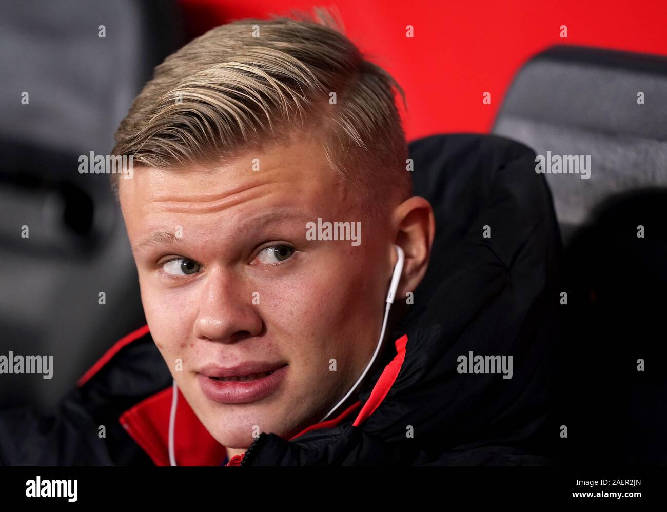 Red Bull Salzburg's Erling Braut Haland before the UEFA Champions League match at the Red Bull